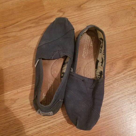TOMS slip on flats Blue/gray - Picture 1 of 8